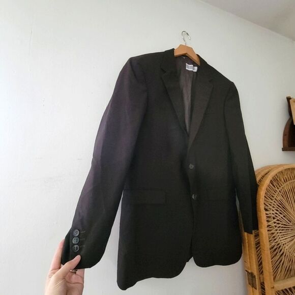 Black Suit Coat Kenneth Cole Select Large Formal - Picture 2 of 7